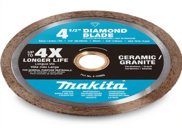 Makita E-02668 4-1/2" Diamond Blade, Continuous Rim, General Purpose-1