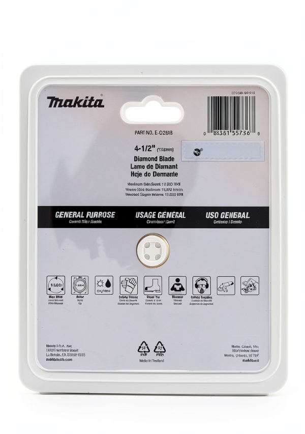 Makita E-02668 4-1/2" Diamond Blade, Continuous Rim, General Purpose-4
