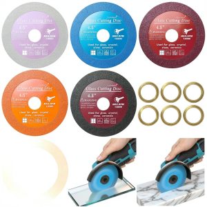Lamoutor 6Pcs 4.5 Inch Diamond Cutting Disc for Glass Tile Marble-0