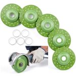 BURMONG 5PCS 4.5"(115 * 22.23mm) Glass Cutting Disc for Angle Grinder, Rock Slab Grinding Disc Diamond Cutter Saw Blade, Ultra-Thin Cutting Grinding for Marble Granite Porcelain Tile Glass-0