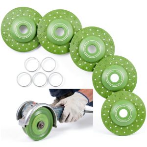 BURMONG 5PCS 4.5"(115 * 22.23mm) Glass Cutting Disc for Angle Grinder, Rock Slab Grinding Disc Diamond Cutter Saw Blade, Ultra-Thin Cutting Grinding for Marble Granite Porcelain Tile Glass-0