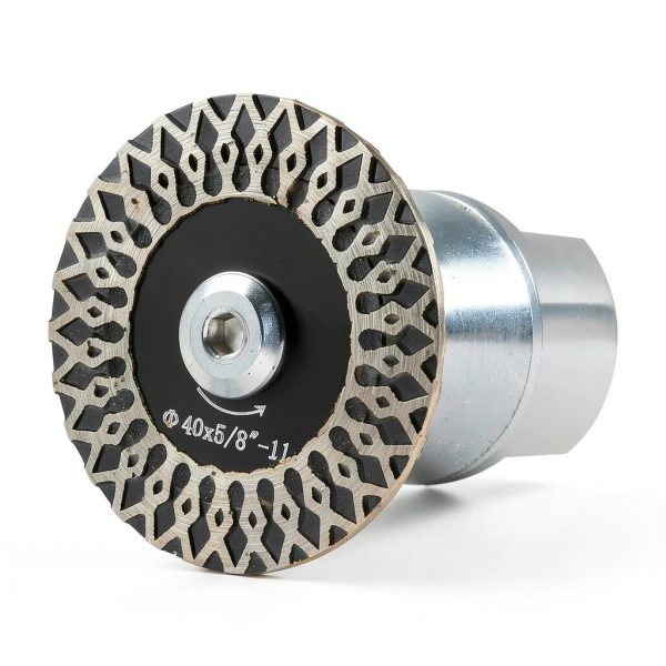 LOZLIN 5-Piece 40mm Diamond Engraving Blade & Saw Kit with Removable Flange (5/8-11 Thread) for Granite Marble Ceramic PVC Precision Lettering - Multi-Material Carving Tools-1