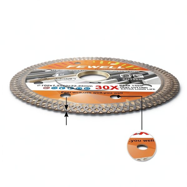 FEWELL 4 Inch Porcelain Diamond Blade Super Thin Diamond Tile Blade 3 Pcs/Lot for Cutting Porcelain Tiles Ceramic-4