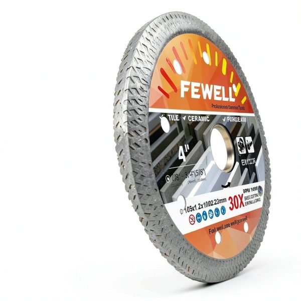 FEWELL 4 Inch Porcelain Diamond Blade Super Thin Diamond Tile Blade 3 Pcs/Lot for Cutting Porcelain Tiles Ceramic-3