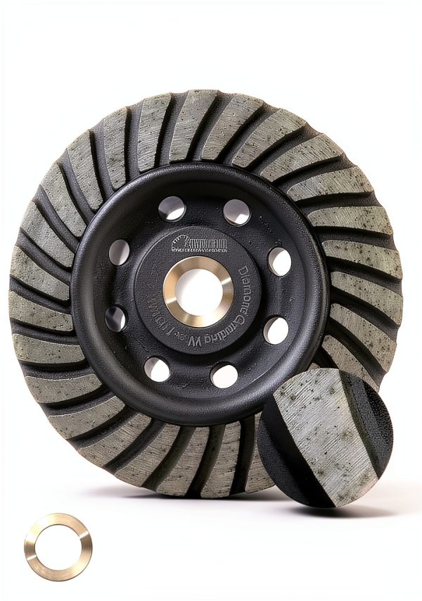SHDIATOOL 4-1/2 Inch Turbo Row Diamond Grinding Cup Wheel for Concrete-1