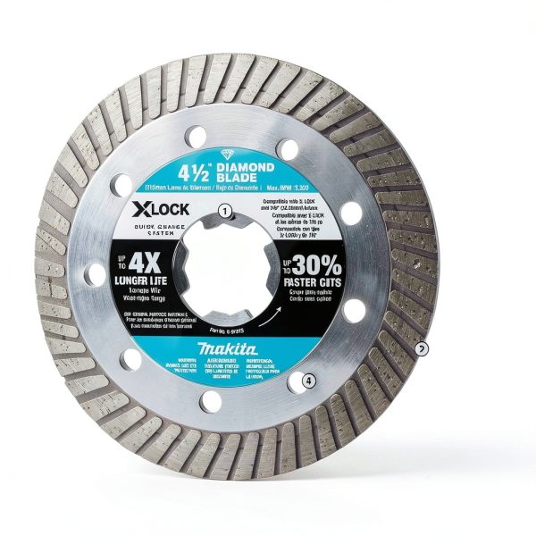 Makita E-07222 X-Lock 4-1/2" Turbo Rim Diamond Blade for Masonry-2