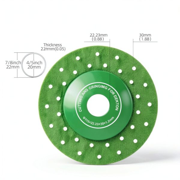 BURMONG 5PCS 4.5"(115 * 22.23mm) Glass Cutting Disc for Angle Grinder, Rock Slab Grinding Disc Diamond Cutter Saw Blade, Ultra-Thin Cutting Grinding for Marble Granite Porcelain Tile Glass-6